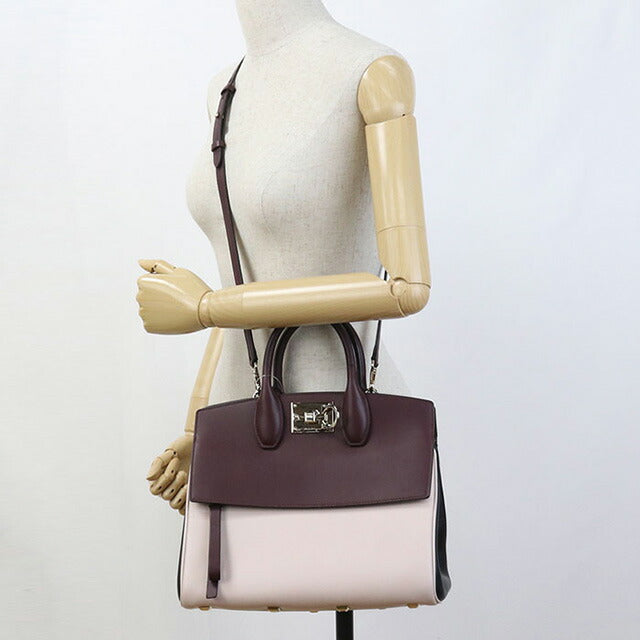 Used Ferragamo handbag ladies brand FERRAGAMO Gancini 2WAY handbag 21 H264 pink bag USDFR102896011