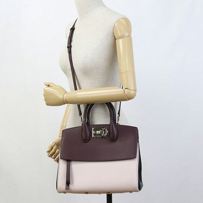 Used Ferragamo handbag ladies brand FERRAGAMO Gancini 2WAY handbag 21 H264 pink bag USDFR102896011