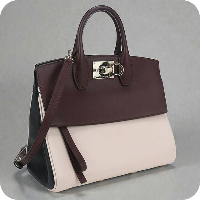 Used Ferragamo handbag ladies brand FERRAGAMO Gancini 2WAY handbag 21 H264 pink bag USDFR102896011
