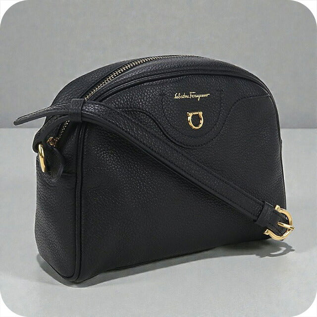 二手 Ferragamo 单肩包 女士品牌 FERRAGAMO Gancini 21 0411 黑色包 USDFR102897011
