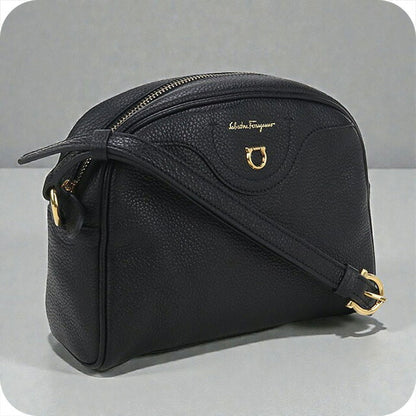 二手 Ferragamo 单肩包 女士品牌 FERRAGAMO Gancini 21 0411 黑色包 USDFR102897011