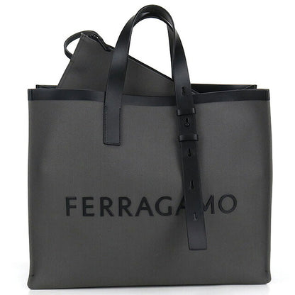二手 Ferragamo 手提包 男士品牌 FERRAGAMO 徽标 24 1298 灰色包 USDFR103447011