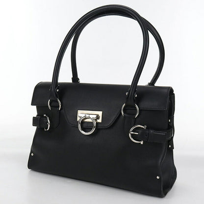 二手 Ferragamo 手提包 女士品牌 FERRAGAMO Gancini 21 4402 黑色包 USDFR103547011
