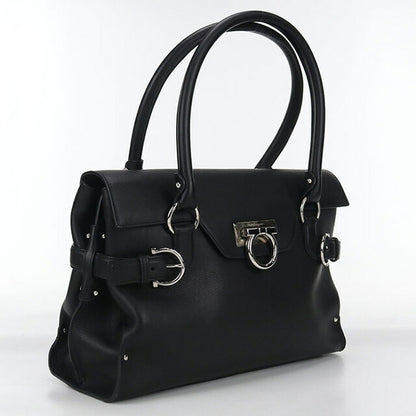 二手 Ferragamo 手提包 女士品牌 FERRAGAMO Gancini 21 4402 黑色包 USDFR103547011