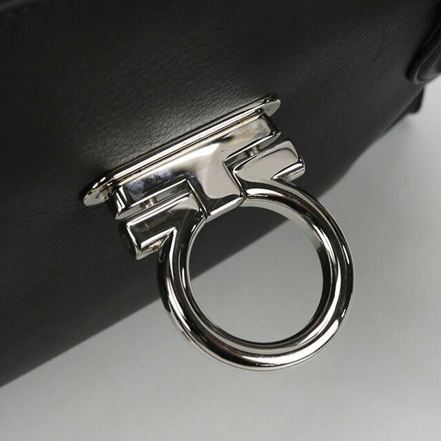 二手 Ferragamo 手提包 女士品牌 FERRAGAMO Gancini 21 4402 黑色包 USDFR103547011