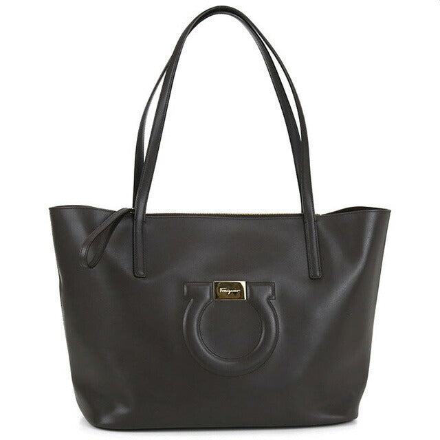 Used Ferragamo tote bag ladies brand FERRAGAMO Gancini 21 H019 brown bag USDFR103551011