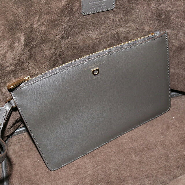 Used Ferragamo tote bag ladies brand FERRAGAMO Gancini 21 H019 brown bag USDFR103551011