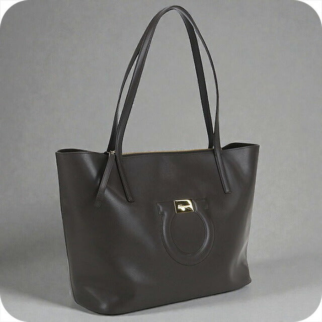 Used Ferragamo tote bag ladies brand FERRAGAMO Gancini 21 H019 brown bag USDFR103551011