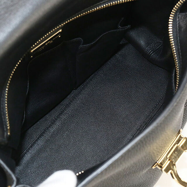 二手 Ferragamo 手提包 女士品牌 FERRAGAMO Gancini 2WAY 21 E530 黑色包 USDFR103555011