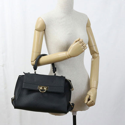 二手 Ferragamo 手提包 女士品牌 FERRAGAMO Gancini 2WAY 21 E530 黑色包 USDFR103555011