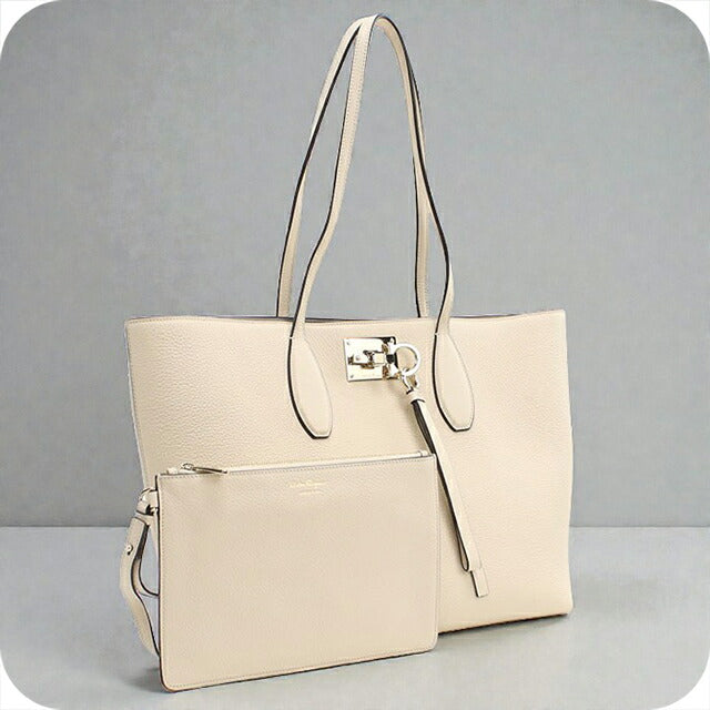 Used Ferragamo tote bag ladies brand FERRAGAMO Gancini tote bag 21 H655 white bag USDFR103573011