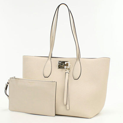Used Ferragamo tote bag ladies brand FERRAGAMO Gancini tote bag 21 H655 white bag USDFR103573011