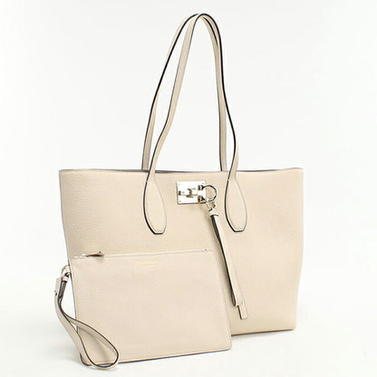 Used Ferragamo tote bag ladies brand FERRAGAMO Gancini tote bag 21 H655 white bag USDFR103573011