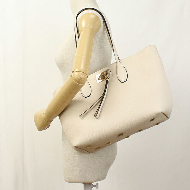 Used Ferragamo tote bag ladies brand FERRAGAMO Gancini tote bag 21 H655 white bag USDFR103573011