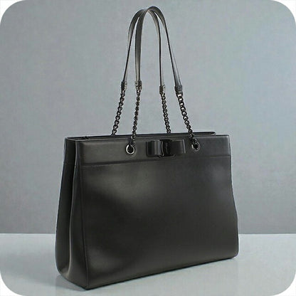 二手 Ferragamo 手提包女士品牌 FERRAGAMO Vara 链条 21 H500 黑色包 USDFR103662011