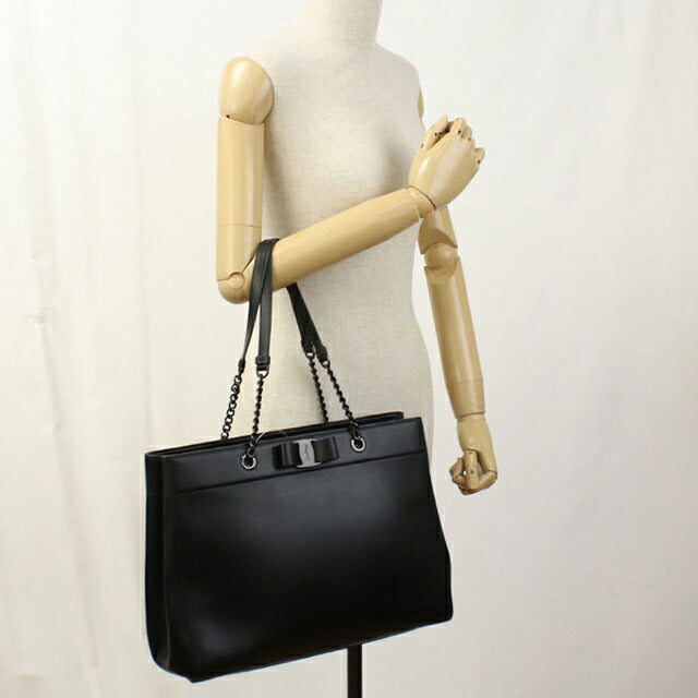 二手 Ferragamo 手提包女士品牌 FERRAGAMO Vara 链条 21 H500 黑色包 USDFR103662011