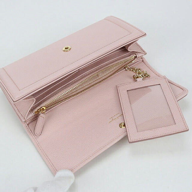 中古 フェラガモ 長財布二折 レディース ブランド FERRAGAMO ヴァラリボン 22 D154 ピンク 財布 USDFR103693011