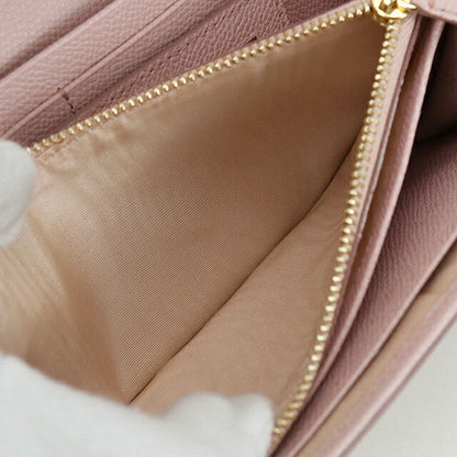 中古 フェラガモ 長財布二折 レディース ブランド FERRAGAMO ヴァラリボン 22 D154 ピンク 財布 USDFR103693011