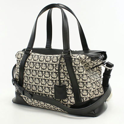二手 Ferragamo 波士顿包 女士品牌 FERRAGAMO Gancini 2WAY 24 A187 黑色包 USDFR103825011