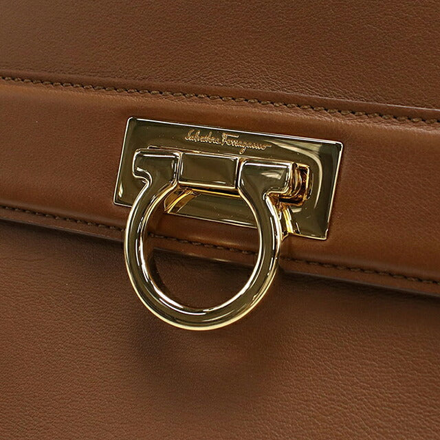 Used Ferragamo handbag ladies brand FERRAGAMO Gancini 2WAY 21 F606 brown bag USDFR103841011