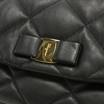 二手 Ferragamo 单肩包 女士品牌 FERRAGAMO Vara Chain 21 E767 黑色包 USDFR103934011