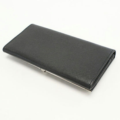 二手 Ferragamo 长钱包双折女士品牌 FERRAGAMO Gancini 22 4832 黑色钱包 USDFR103977011