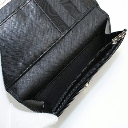 二手 Ferragamo 长钱包双折女士品牌 FERRAGAMO Gancini 22 4832 黑色钱包 USDFR103977011