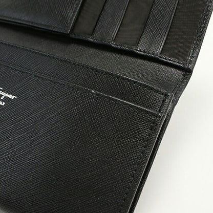 二手 Ferragamo 长钱包双折女士品牌 FERRAGAMO Gancini 22 4832 黑色钱包 USDFR103977011