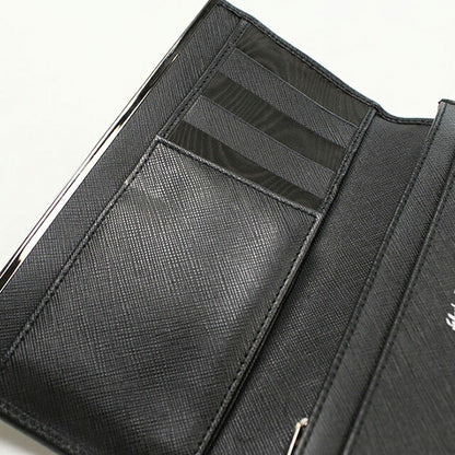 二手 Ferragamo 长钱包双折女士品牌 FERRAGAMO Gancini 22 4832 黑色钱包 USDFR103977011