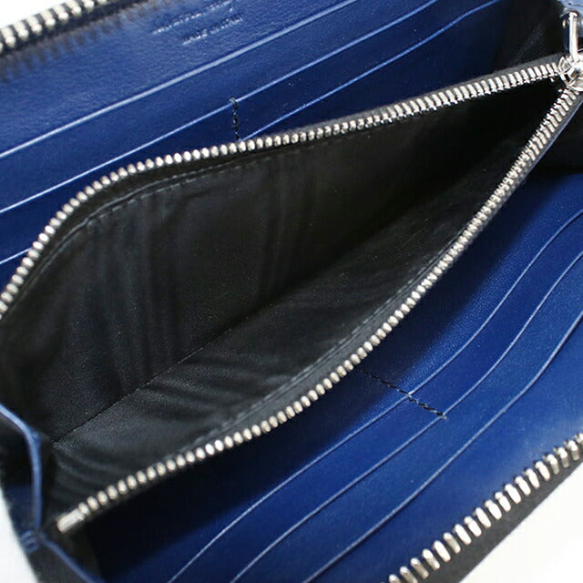 中古 フェラガモ 長財布ラウンドファスナー メンズ ブランド FERRAGAMO ガンチーニ 66 A590 ブラック 財布 USDFR103996011