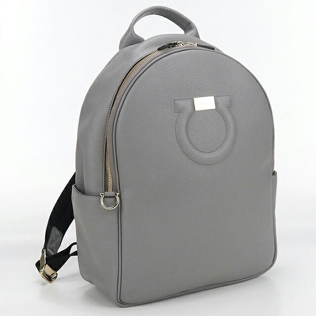 中古 フェラガモ リュック レディース ブランド FERRAGAMO ガンチーニ バックパック 21 H008 グレー バッグ USDFR104254011