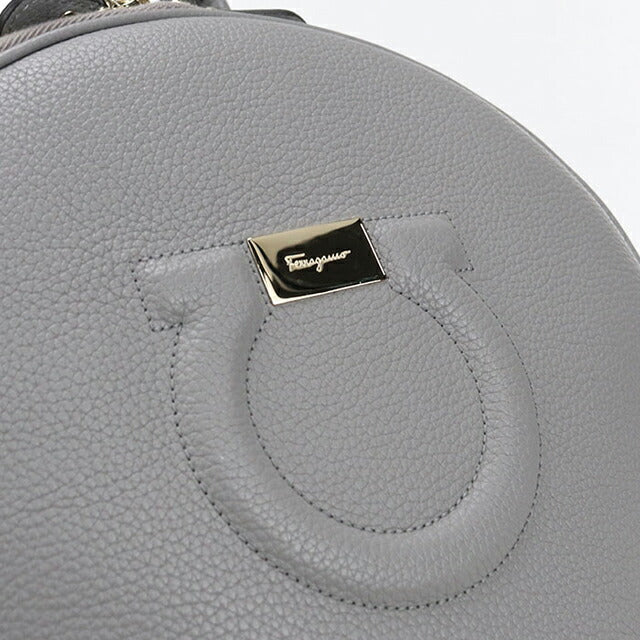 中古 フェラガモ リュック レディース ブランド FERRAGAMO ガンチーニ バックパック 21 H008 グレー バッグ USDFR104254011