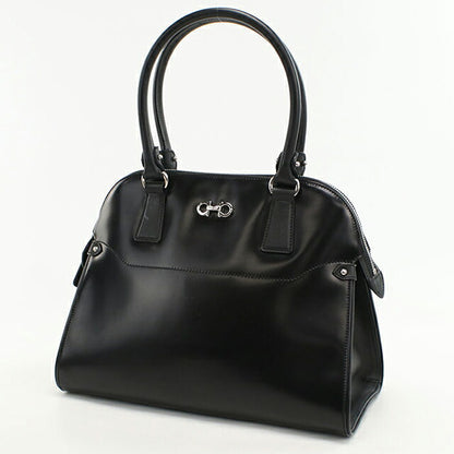 二手 Ferragamo 手提包 女士品牌 FERRAGAMO Gancini 21 C814 黑色包 USDFR104384011