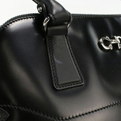 二手 Ferragamo 手提包 女士品牌 FERRAGAMO Gancini 21 C814 黑色包 USDFR104384011