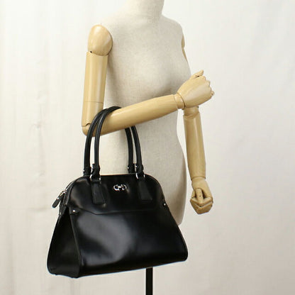 二手 Ferragamo 手提包 女士品牌 FERRAGAMO Gancini 21 C814 黑色包 USDFR104384011