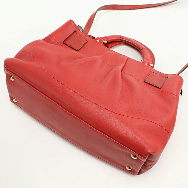 二手 Ferragamo 手提包 女士品牌 FERRAGAMO Gancini 2WAY 手提包 21 D313 红色包 USDFR104392011
