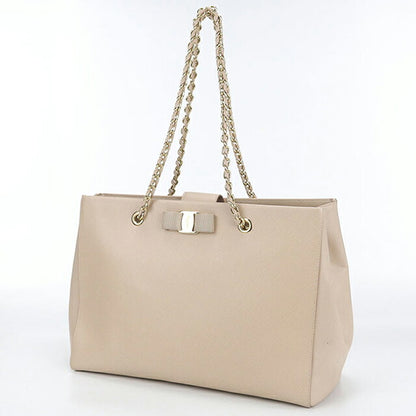 二手 Ferragamo 手提包女士品牌 FERRAGAMO 玫瑰丝带链 21 F561 米色包 USDFR105050011