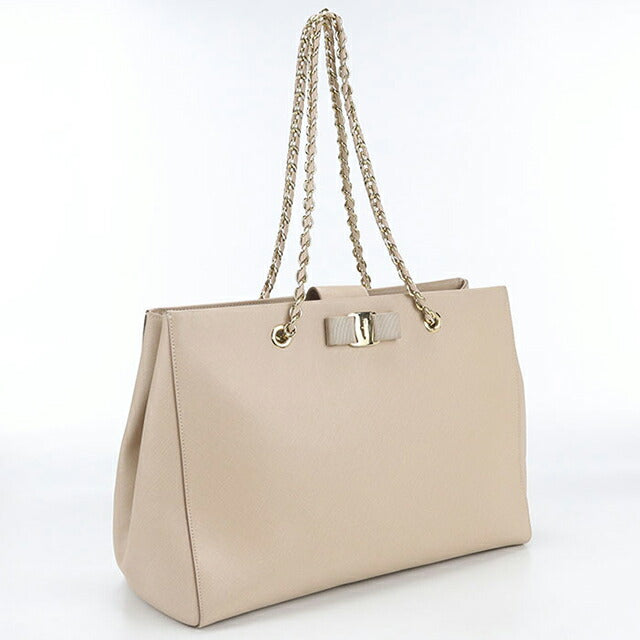 二手 Ferragamo 手提包女士品牌 FERRAGAMO 玫瑰丝带链 21 F561 米色包 USDFR105050011