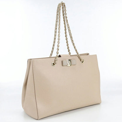 二手 Ferragamo 手提包女士品牌 FERRAGAMO 玫瑰丝带链 21 F561 米色包 USDFR105050011