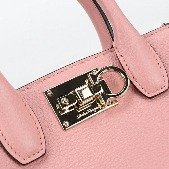 中古 フェラガモ トートバッグ レディース ブランド FERRAGAMO ガンチーニ 2WAY 21 H288 ピンク バッグ USDFR105155011