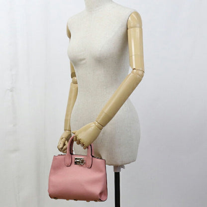中古 フェラガモ トートバッグ レディース ブランド FERRAGAMO ガンチーニ 2WAY 21 H288 ピンク バッグ USDFR105155011
