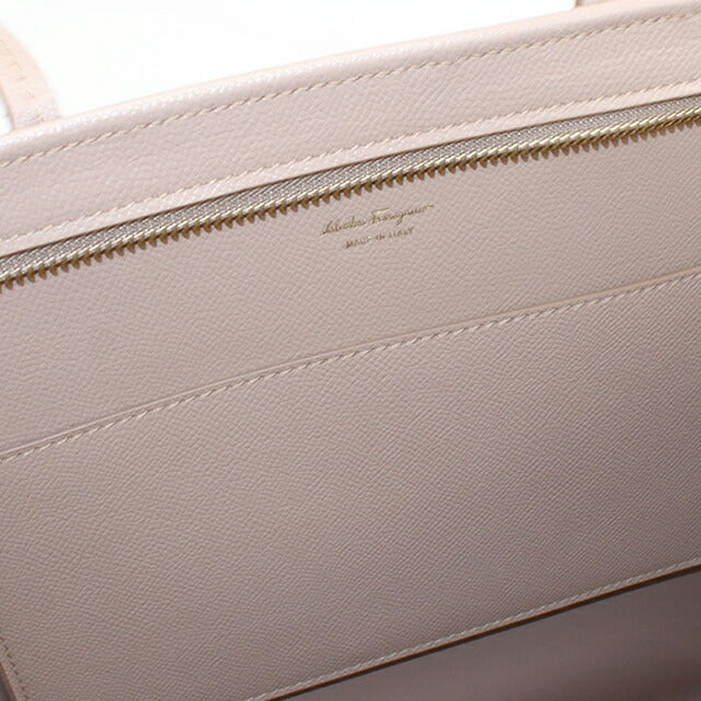 Used Ferragamo tote bag ladies brand FERRAGAMO rose ribbon 21-H989 beige bag USDFR105927011