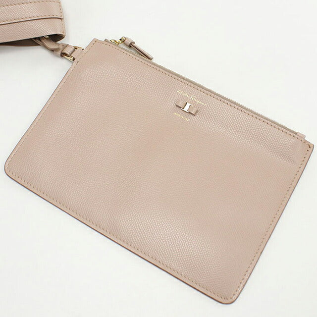 Used Ferragamo tote bag ladies brand FERRAGAMO rose ribbon 21-H989 beige bag USDFR105927011