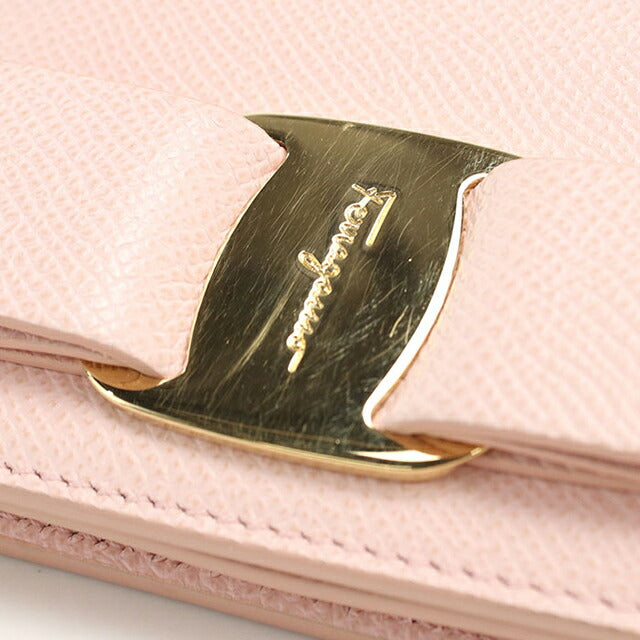 中古 フェラガモ 二折財布 レディース ブランド FERRAGAMO ヴァラ