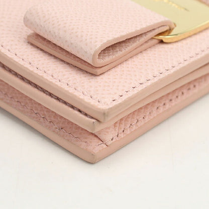 Used Ferragamo Bifold Wallet Ladies Brand FERRAGAMO Vara Ribbon 22 D515 Pink Wallet USDFR105998011