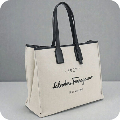 二手 Ferragamo 手提包 男女通用品牌 FERRAGAMO 24 0842 米色包 USDFR106372011