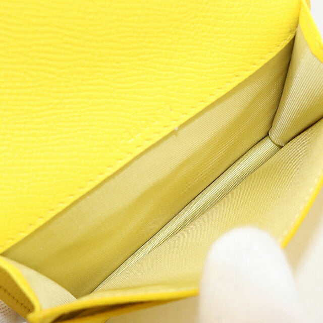 Used Ferragamo business card holder ladies brand FERRAGAMO Gancini 22 0371 yellow accessory USDFR106409011