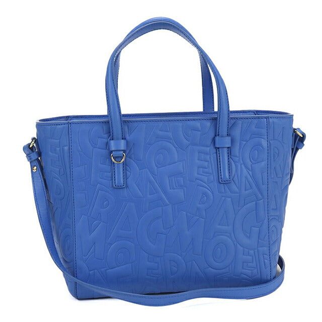 二手 Ferragamo 手提包女士品牌 FERRAGAMO 2WAY 21 F963 蓝色包 USDFR106420011