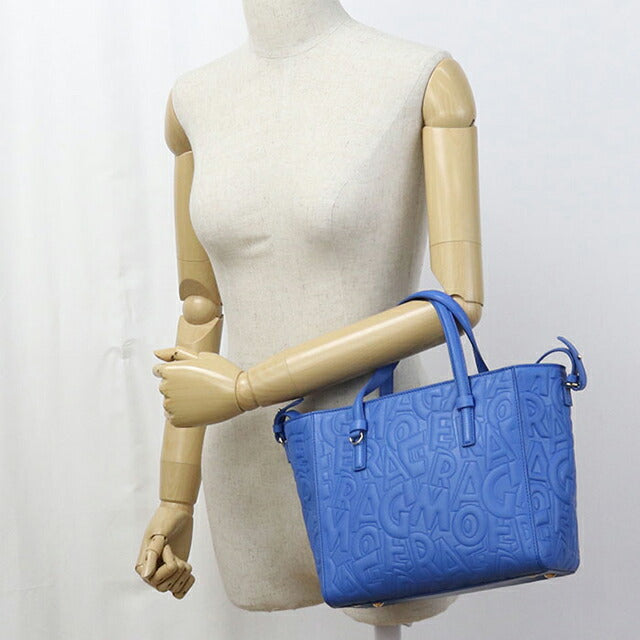 二手 Ferragamo 手提包女士品牌 FERRAGAMO 2WAY 21 F963 蓝色包 USDFR106420011