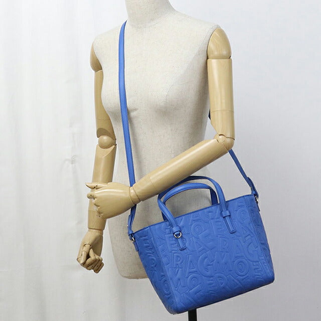 二手 Ferragamo 手提包女士品牌 FERRAGAMO 2WAY 21 F963 蓝色包 USDFR106420011
